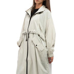 Patrizia Pepe Gray Polyamide Full-Length Jacket