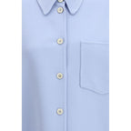 Fabiana Filippi Blue Fleece Wool Shirt
