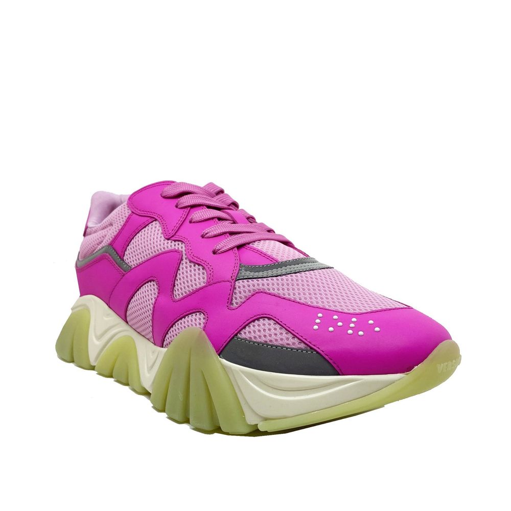 Versace Multicolor Leather Chunky Sneakers
