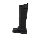 Salvatore Ferragamo Black Calfskin Over The Knee