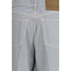 Haikure Blue Cotton Straight-Leg Jeans