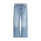 Mother Denim Blue Cotton Straight-Leg Jeans