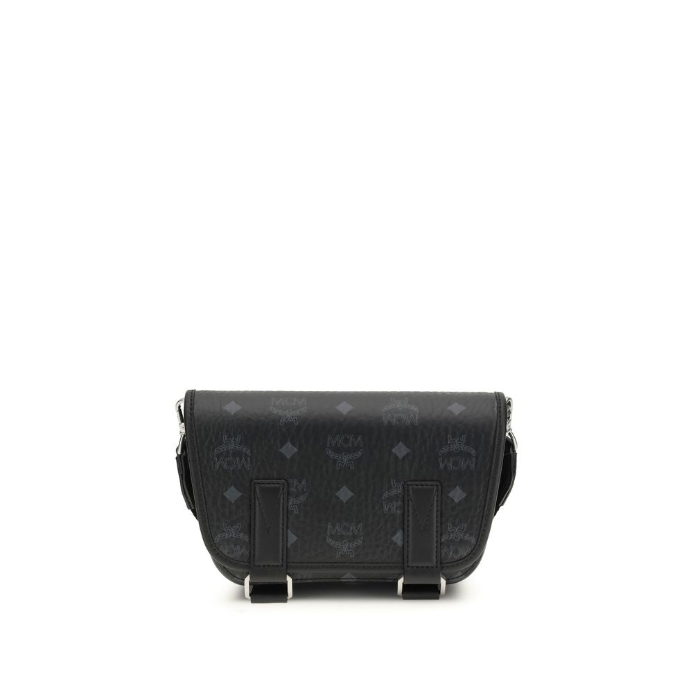 MCM Black Fabric Shoulder Bag