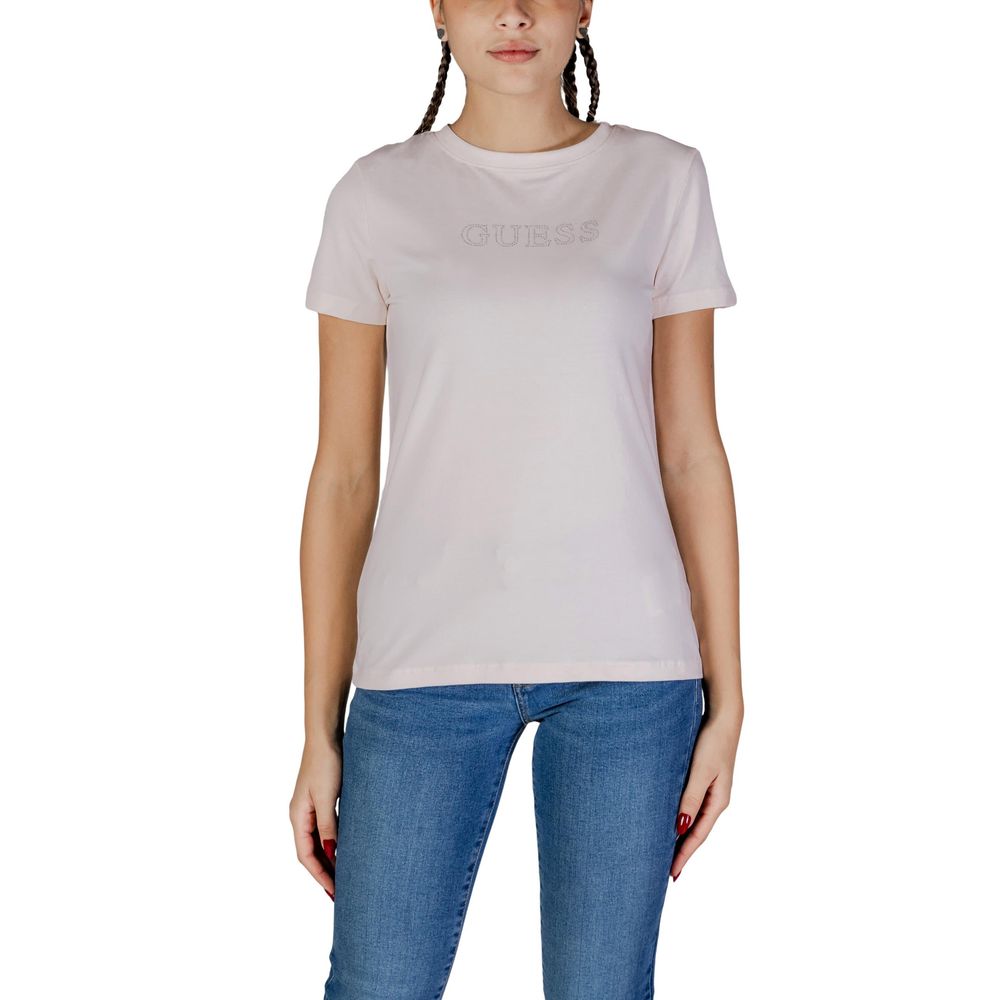 Guess Active Pink Cotton T-Shirt