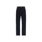 Saint Laurent Black Cotton High-Waisted Jean