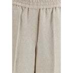 Brunello Cucinelli Beige Linen Casual Pants