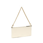PINKO White Calf Leather Bos Taurus Shoulder Bag