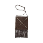 Valentino Garavani Brown Calf Leather Bos Taurus Shoulder Bag