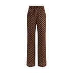 P.A.R.O.S.H. Brown Silk Casual Pants