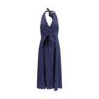 P.A.R.O.S.H. Blue Silk Casual Dress