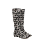 Valentino Garavani Beige Fabric Ankle Boots