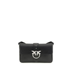 PINKO Black Leather Shoulder Bag