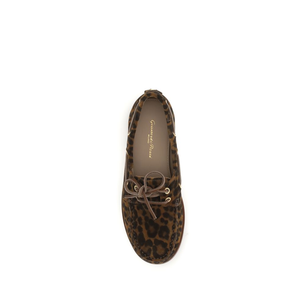 Gianvito Rossi Multicolor Calf Leather Bos Taurus Slip-On Loafers