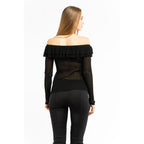 Patrizia Pepe Black Viscose Sweatshirt