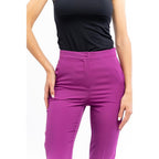 Patrizia Pepe Purple Polyester Casual Pants