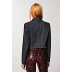 Patrizia Pepe Navy Blue Cotton Blazer