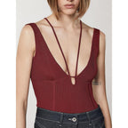 Patrizia Pepe Red Viscose Flared Pants