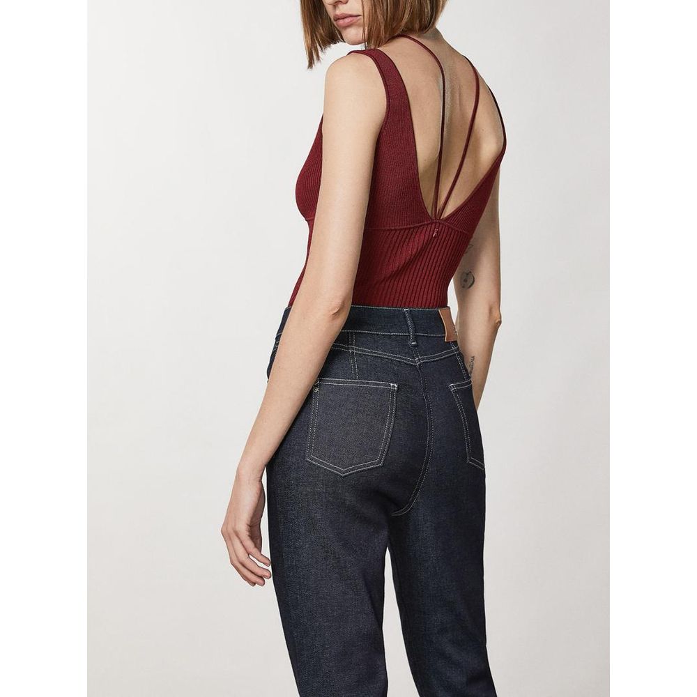 Patrizia Pepe Red Viscose Flared Pants