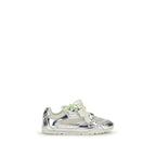 PINKO Silver Calf Leather Bos Taurus Athletic Sneakers