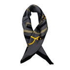 Borbonese Black Silk Women Scarf