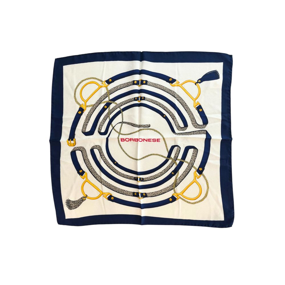 Borbonese Blue Silk Women Scarf