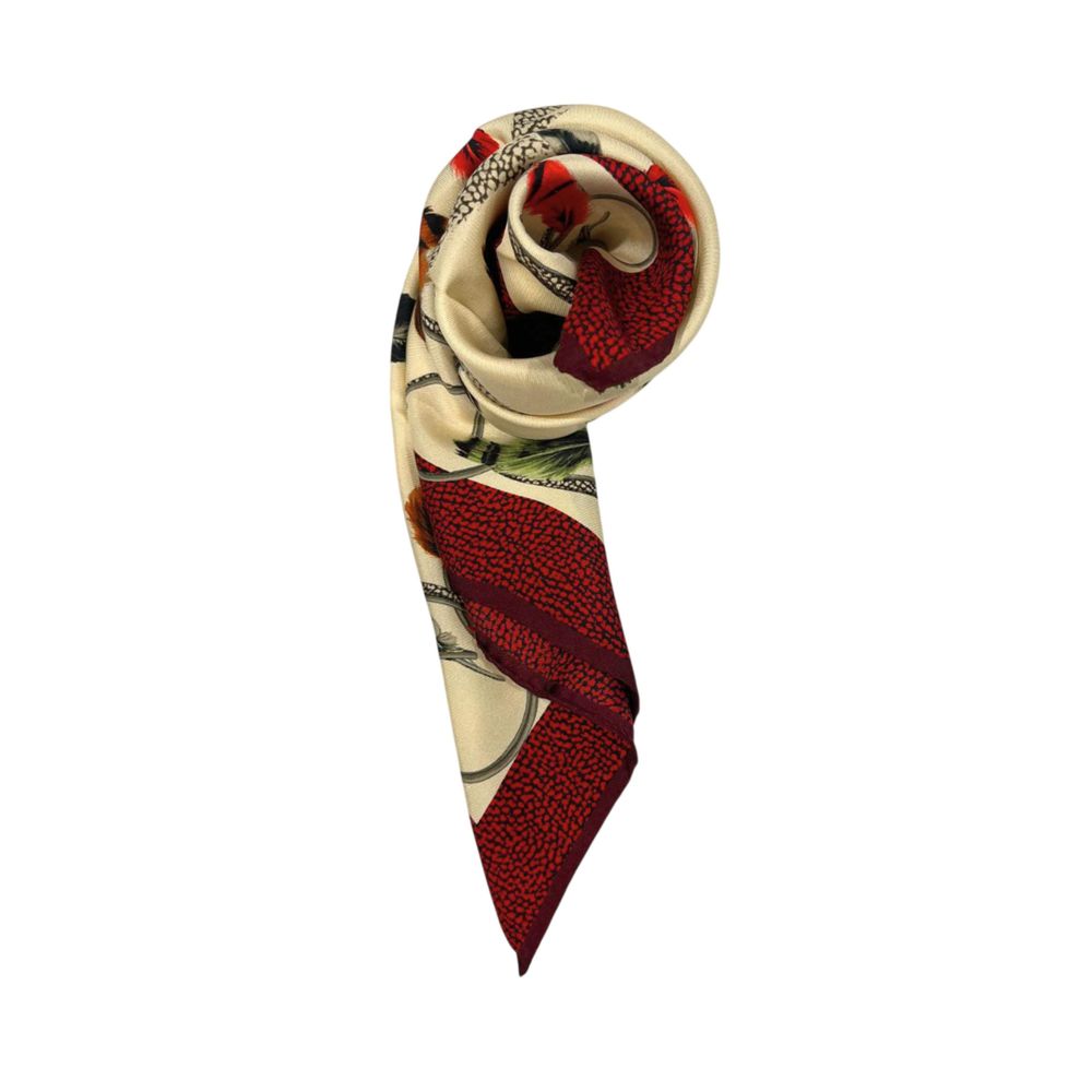 Borbonese Beige Silk Women Scarf