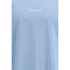Balenciaga Blue Cotton T-Shirt