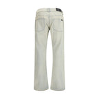 7FOR Beige Cotton Bootcut Jeans
