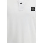 Stone Island White Cotton Polo Shirt