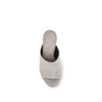 Brunello Cucinelli Gray Calf Leather Bos Taurus Mules
