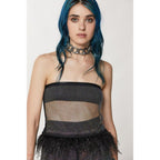 Patrizia Pepe Black Polyester Tank Tops