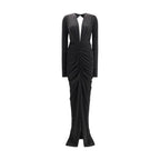 The Andamane Black Acetate Casual Dress