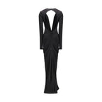 The Andamane Black Acetate Casual Dress
