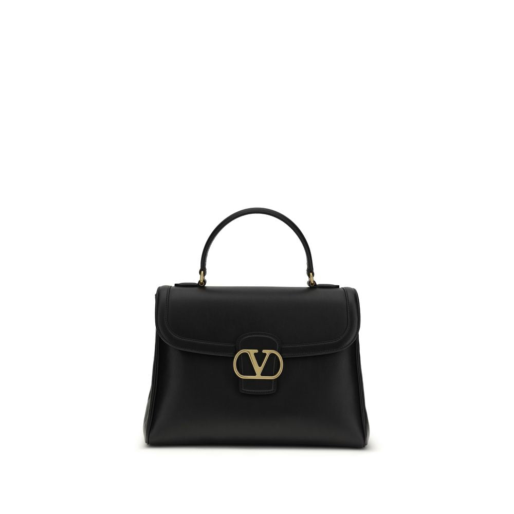 Valentino Garavani Black Calf Leather Bos Taurus Handbag