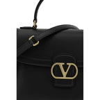Valentino Garavani Black Calf Leather Bos Taurus Handbag