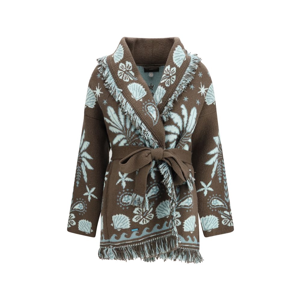 Alanui Brown Wool Cardigan