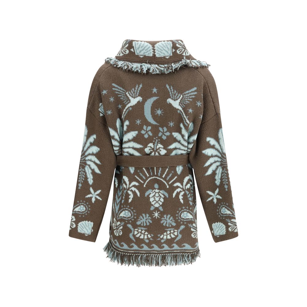 Alanui Brown Wool Cardigan
