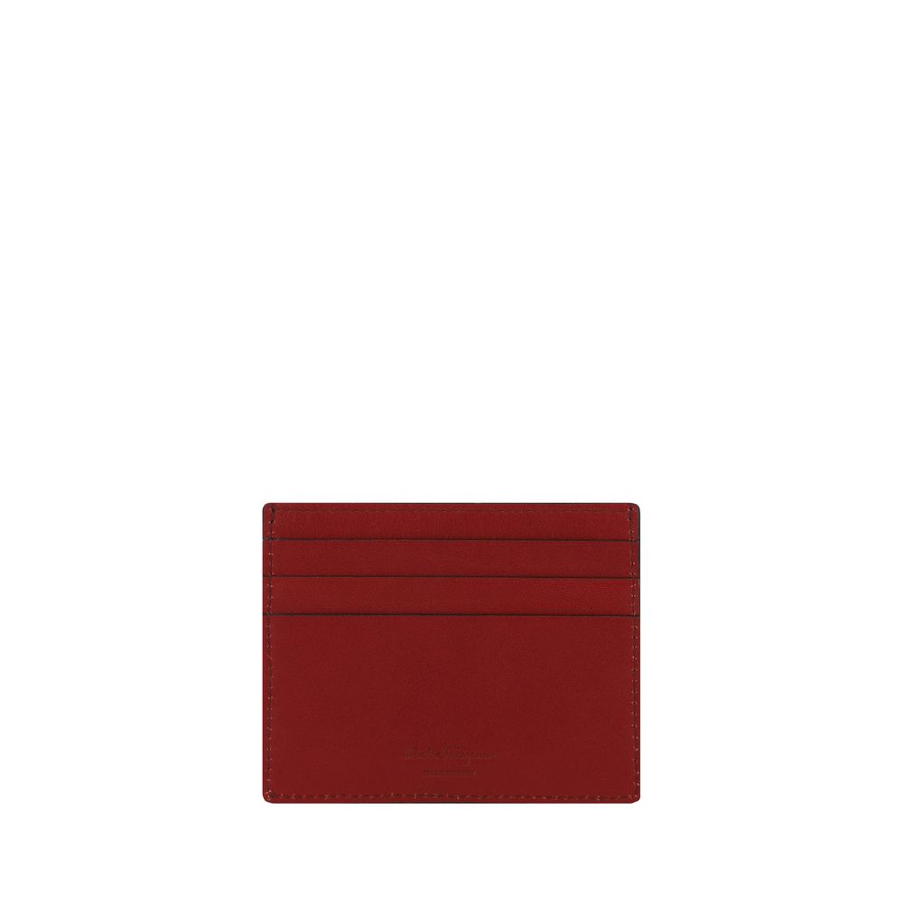 Ferragamo Black Calf Leather Bos Taurus Wallet