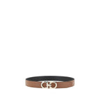 Ferragamo Brown Calf Leather Bos Taurus Belt