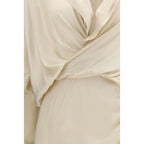 The Andamane Beige Viscose Casual Dress