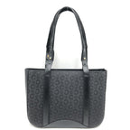 Celine Black C Macadam Canvas Tote Bag