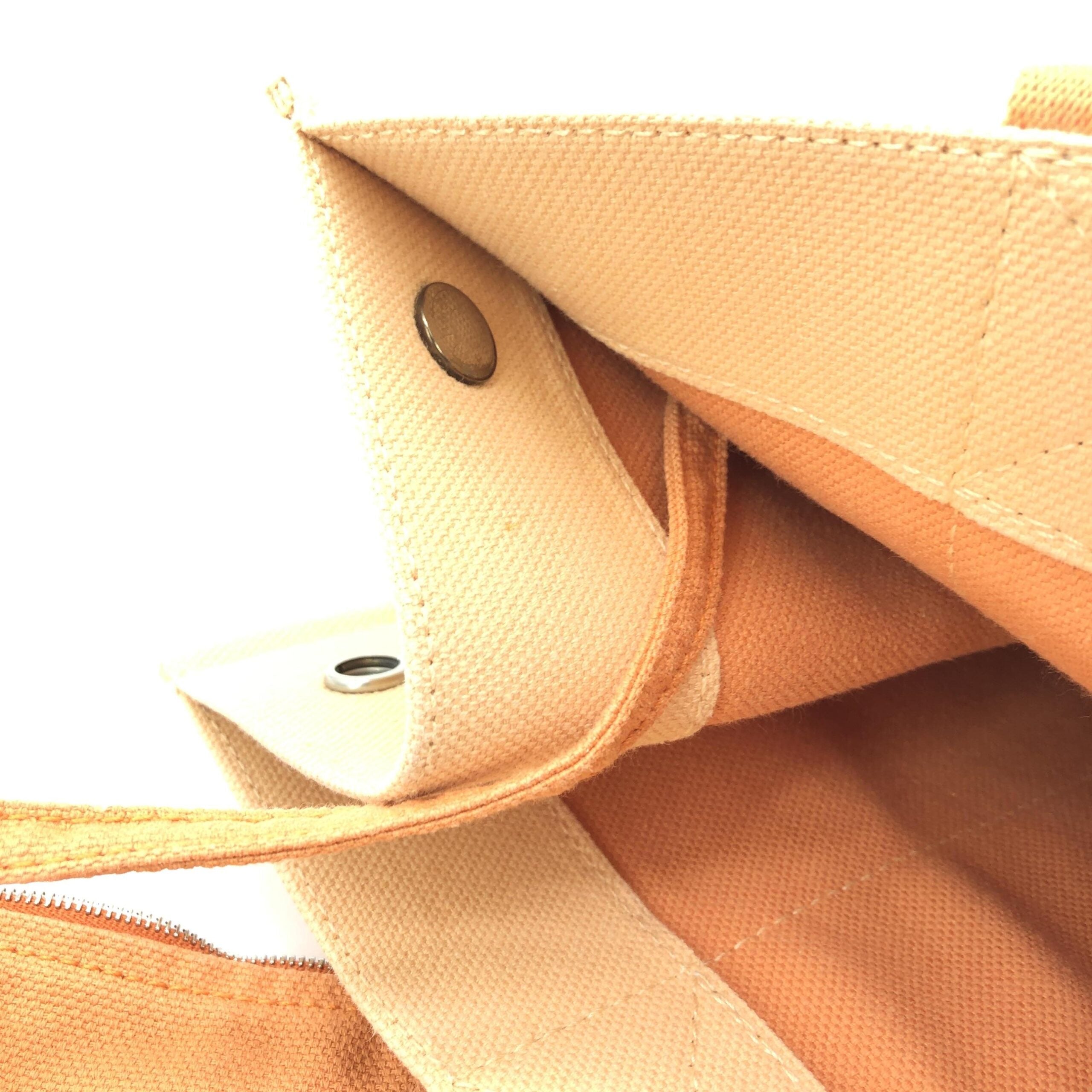 Hermès Canvas Tote Bag In Pastel Orange