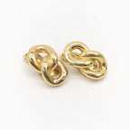 Christian Dior Gold Tone Twisted Chain Clip-On Earrings
