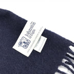 Johnstons of elgin Navy Blue Soft Wool Scarf