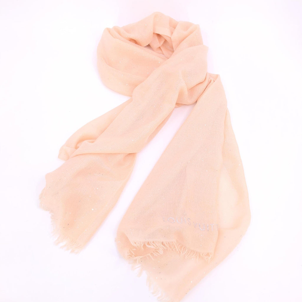 Louis Vuitton Pink Monogram Classic Shawl In Silk Mix