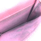 Chanel Pink Leather Quilted Flap Wallet