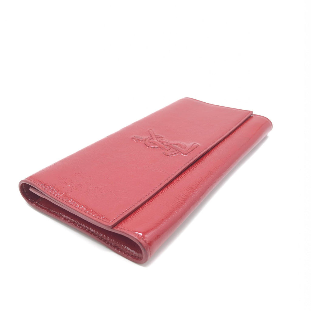 Saint Laurent Red Patent Leather Clutch Bag