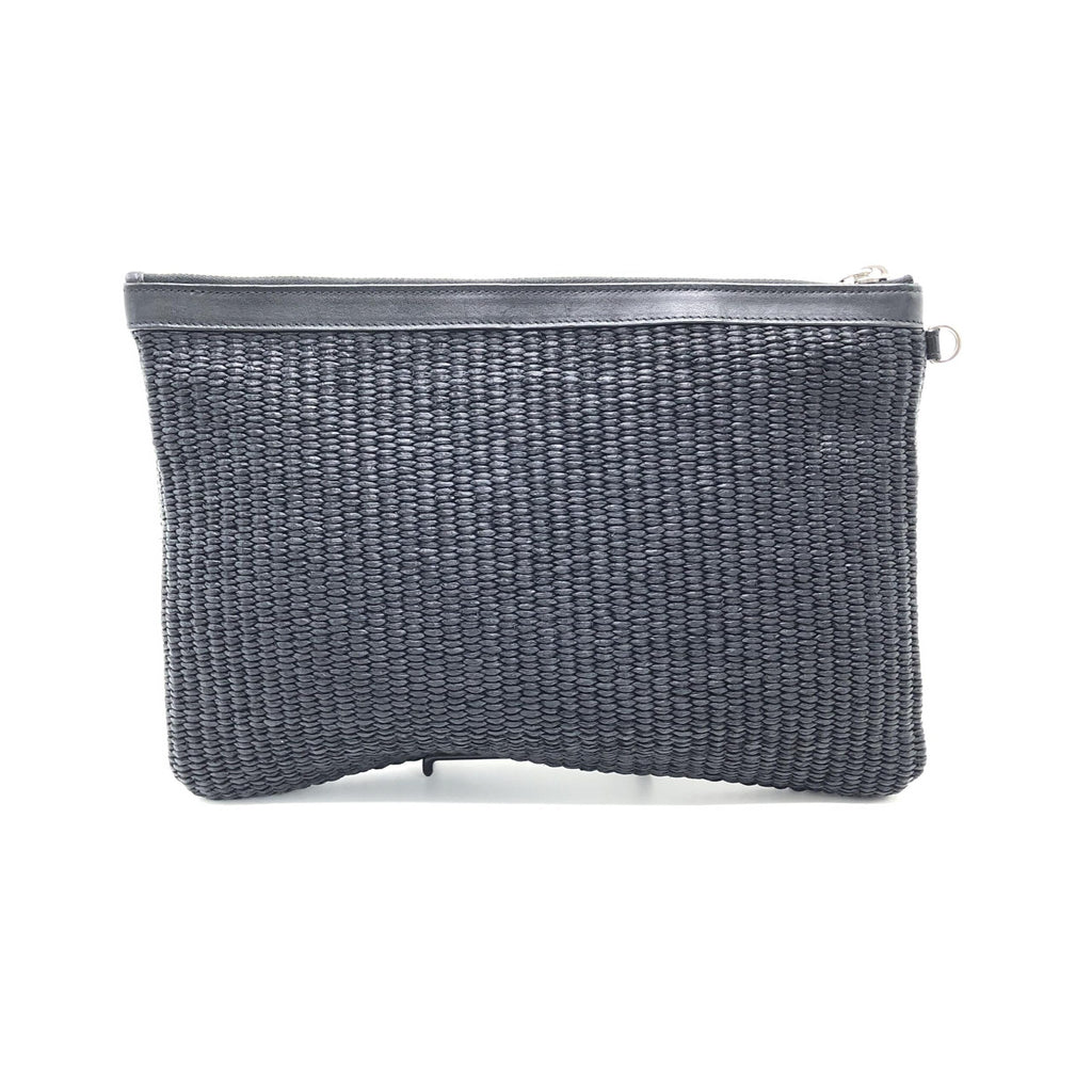 Saint Laurent Rive Gauche Zipped Pouch In Black