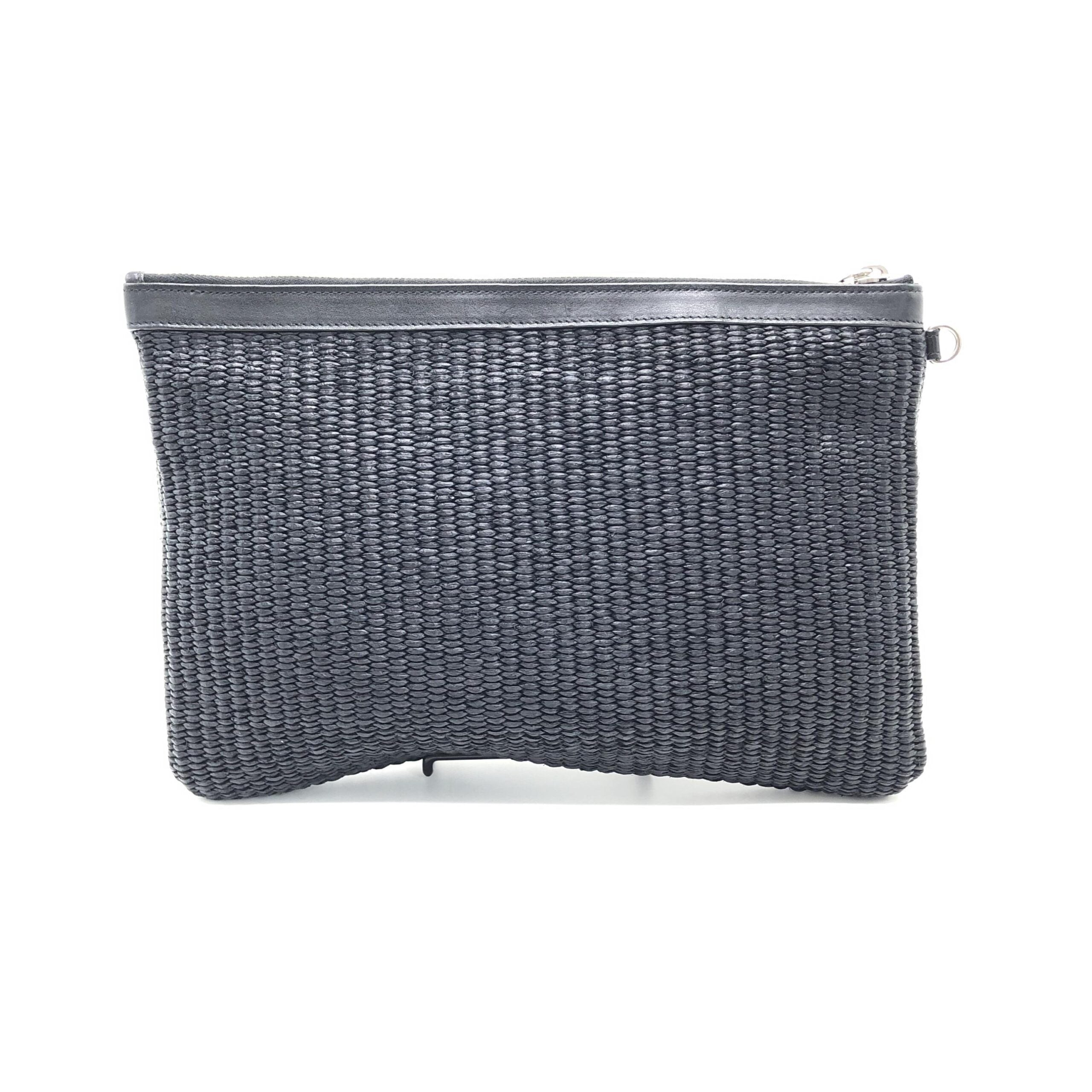 Saint Laurent Rive Gauche Zipped Pouch In Black