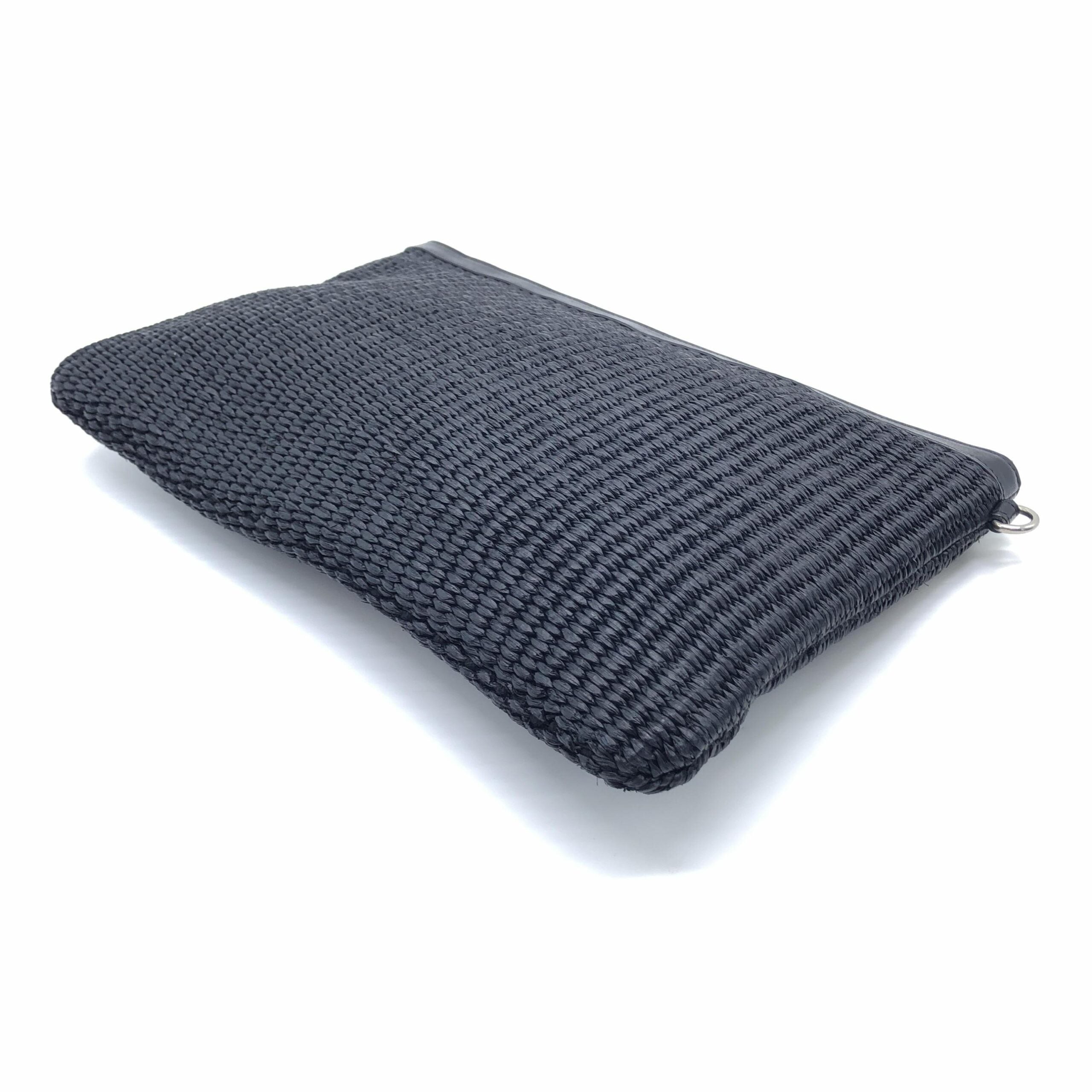 Saint Laurent Rive Gauche Zipped Pouch In Black